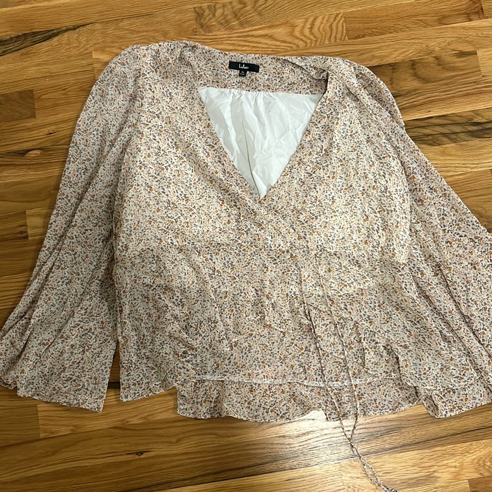 Lulus wrap blouse
